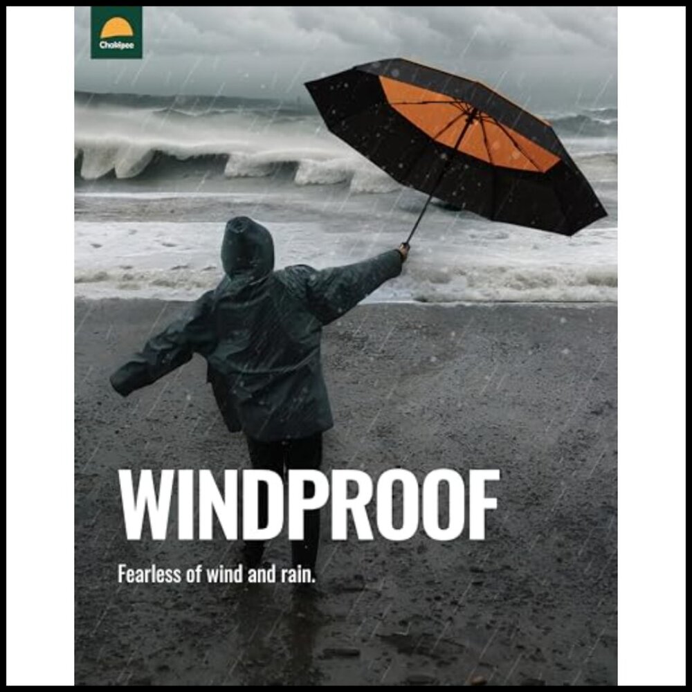 Compact Automatic Umbrella Windproof Portable Tra… - image 5